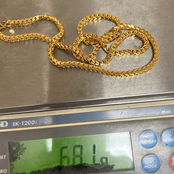 NEW Franco Solid 21K Gold Necklace 24” - Picture 3 of 3